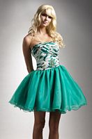 Green Riva Designs Strapless Short Homecoming Party Dress 617 image
