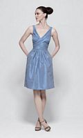 Size 8 Sleeveless V Neck Short Watters Maids Bridesmaid Dress 7187 image