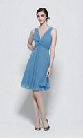 Size 10 Watters Maids Sleeveless Short Chiffon Bridesmaid Dress 7558 image