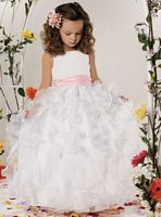 Size 2 Light Ivory Jordan Sweet Beginnings Flower Girl Dress L303F image