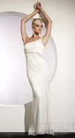 Terani Ivory One Shoulder Prom Dress P105 image