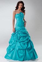 Flirt Stripe Taffeta Pickup Ball Gown Prom Dress P1502 image