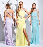 Size 8 Lilac Terani P1533 Sparkling High Low One Shoulder Party Dress image