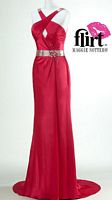 Size 8 Teal Flirt Chic and Sexy Keyhole Satin Prom Dress P4662 image