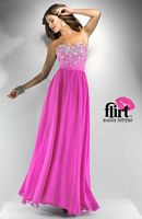 Size 8 Teal Flirt P5788 Evening Dress with Fully Jeweled Bodice image