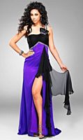 Cire by Landa One Shoulder High Low Chiffon Prom Dress PC182 image