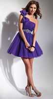 Flirt One Shoulder Short Tulle Homecoming Dress PF5010 image