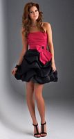 Flirt Short Two Tone Homecoming Dress with Pickup Skirt PF5013 image