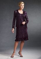 Capri by Mon Cheri 2pc Silk Burnout Short Evening Dress CP2900-2 image