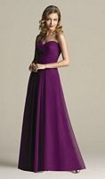 After Six Bridesmaid Strapless Long Chiffon Dress 6590 by <span class=