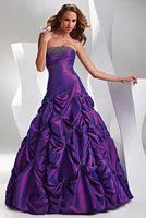 Flirt Taffeta Beaded Pickup Prom Dress Ball Gown P1101 image