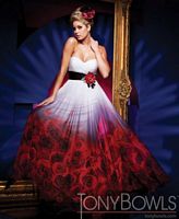 Tony Bowls Evenings Border Rose Print Prom Dress TBE11101 image