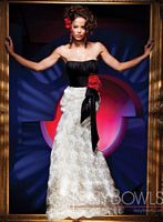 Tony Bowls Evenings Dress TBE11102 with Rose Pattern Skirt image