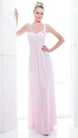 Val Stefani One Shoulder Long Bridesmaid Dress with Flowers VS9119 image