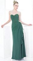 Val Stefani Long Chiffon Bridesmaid Dress with Draped Bodice VS9122 image