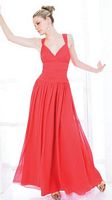 Val Stefani Long Chiffon Bridesmaid Dress with Shoulder Straps VS9126 image