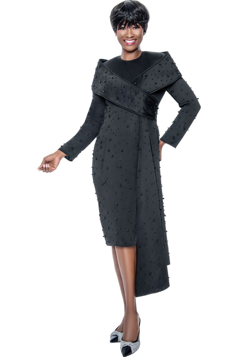 French Novelty: Terramina 7111 Sassy Pearl Dress with Side Sash