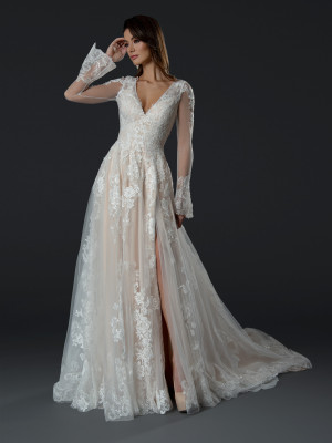 Size 18 Off White Stella Couture 24562 Lace A-Line Bridal Gown