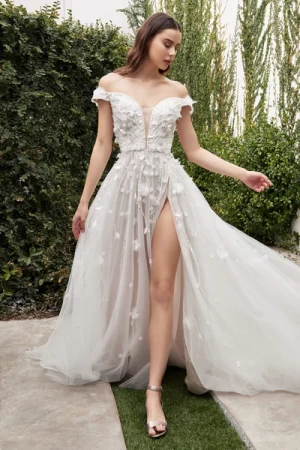 Size 20 Off White Ladivine A1038W Hanna Blossom Wedding Gown