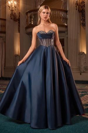 Ladivine CK2405 Strapless Mikado Ball Gown
