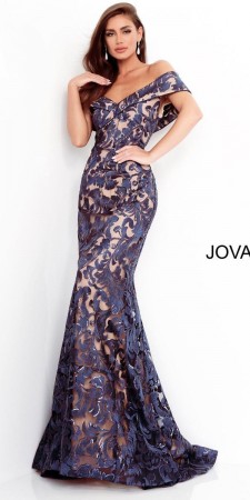 Jovani 02912 Off Shoulder Trumpet Gown