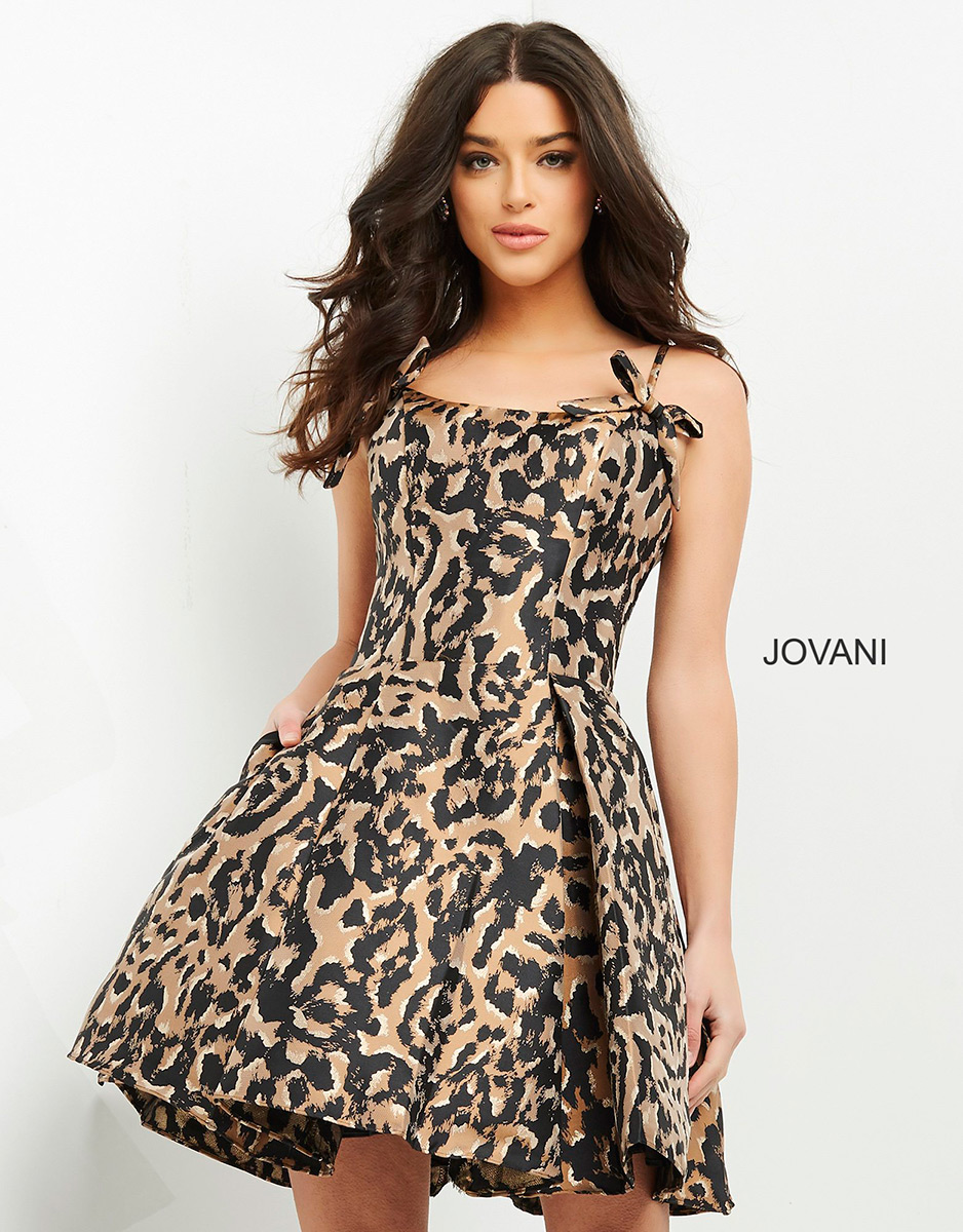 Jovani leopard print dress hot sale