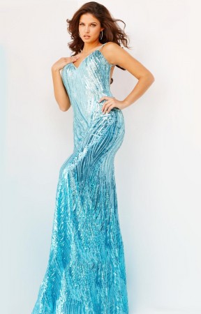 Jovani 07627 Backless Sequin Prom Dress