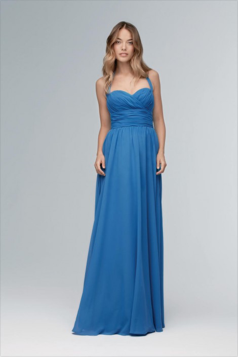 Size 12 Blue Aster Wtoo 103 Fun And Flirty Halter Bridesmaid Dress Size 12 Blue Aster Wtoo 103 Fun And Flirty Halter Bridesmaid Dress