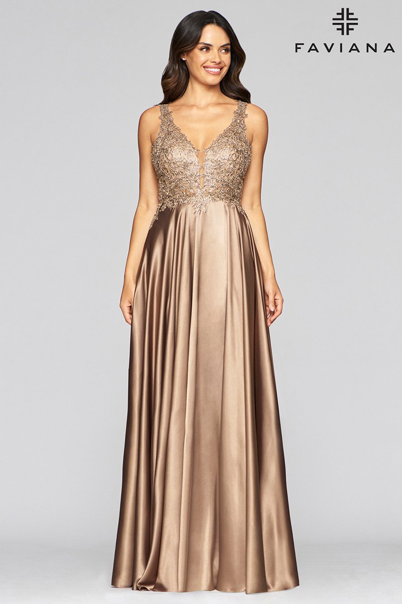 shimmering long gown