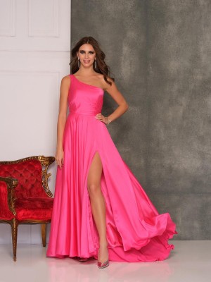 Dave and Johnny 10524 Lustrous One Shoulder Gown