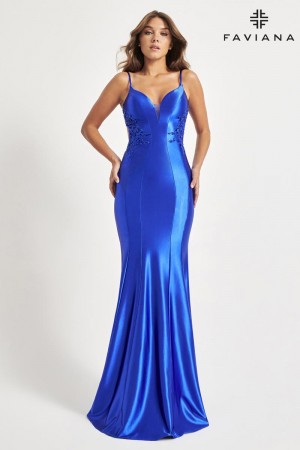 Faviana 11007 Waterfall Back Prom Dress