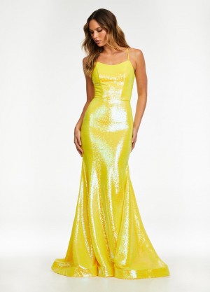 Ashley Lauren 11024 Sequin Prom Dress with Back Laceup