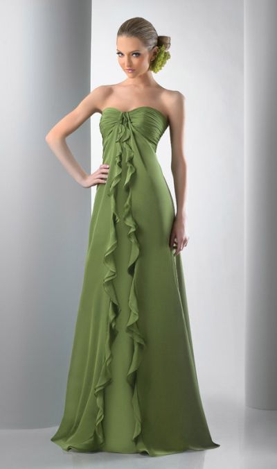 Ruffled Strapless Long Bari Jay Bridesmaid Dress 111 French Novelty Ruffled Strapless Long Bari Jay Bridesmaid Dress 111