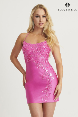 Faviana 11116 Scoop Neck Short Homecoming Dress