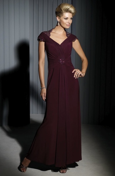 Cameron Blake Lace Cap Sleeve Mother Of The Bride Dress 111681 Cameron Blake Lace Cap Sleeve Mother Of The Bride Dress 111681