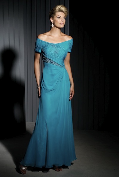 Cameron Blake Off The Shoulder Mother Of Bride Dress 111684 Cameron Blake Off The Shoulder Mother Of Bride Dress 111684