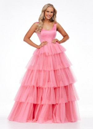Ashley Lauren 11187 Sassy Scoop Back Ruffle Ball Gown
