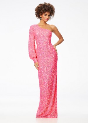 Ashley Lauren 11194 One Long Sleeve Sequin Gown