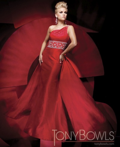 Tony Bowls Red Pageant Dress