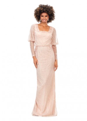 Ashley Lauren 11201 Sophisticated Juliet Sleeve Gown