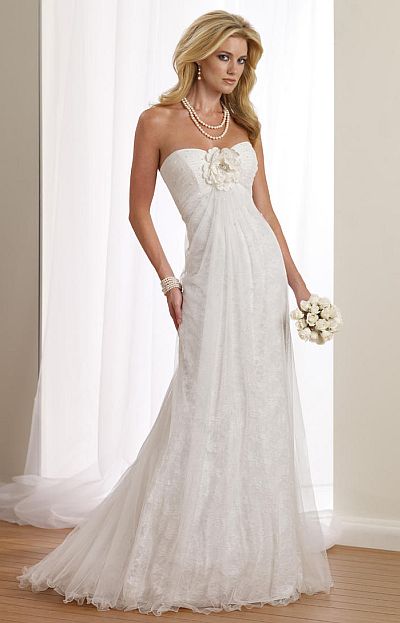 Destinations by Mon Cheri Tulle Lace Casual Wedding Dress 112104 ...