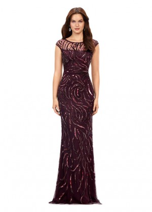 Ashley Lauren 11212 Cap Sleeve Beaded Gown