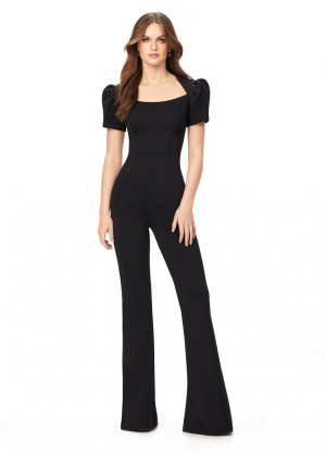 Ashley Lauren 11218 Scuba Short Sleeve Jumpsuit