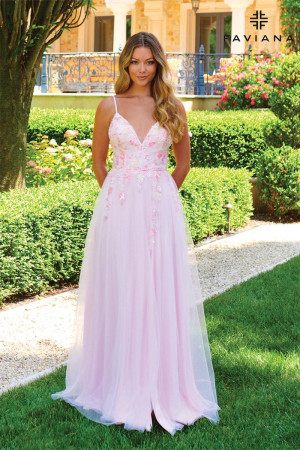 Faviana 11232 Pastel Beaded Top Prom Dress