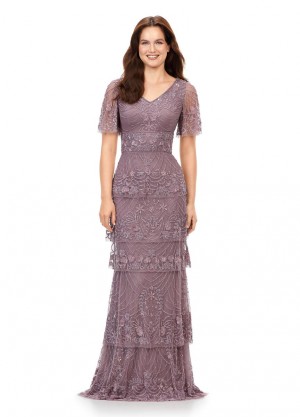Ashley Lauren 11235 Elegant Tiered Sequin Gown