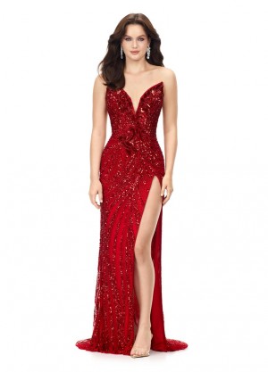 Ashley Lauren 11236 Strapless Sequin Prom Dress