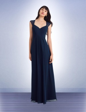 Bill Levkoff 1124 Chiffon Illusion Bridesmaid Gown