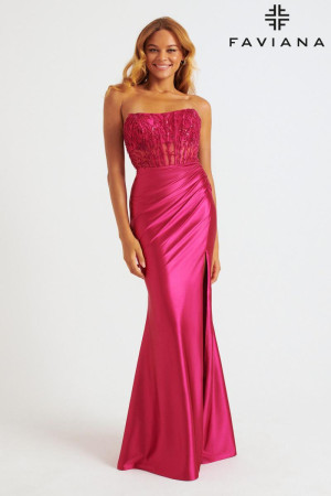 Faviana 11246 Embroidered Corset Prom Dress