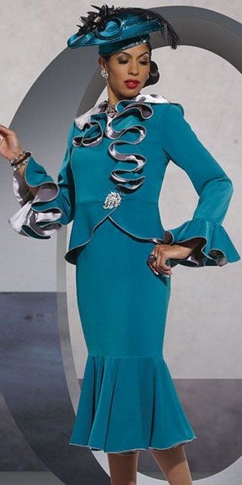 teal church dress