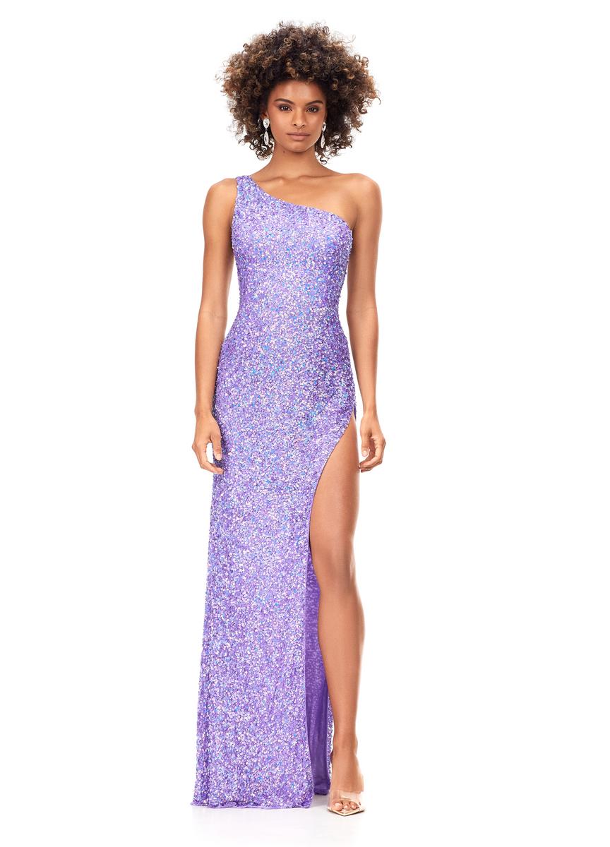 French Novelty Ashley Lauren 11285 One Shoulder Sequin Prom Dress